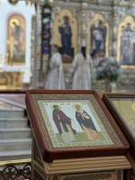 Архипастырское богослужение в Неделю 7-ю по Пасхе в Крестовоздвиженском соборе Верхотурского монастыря